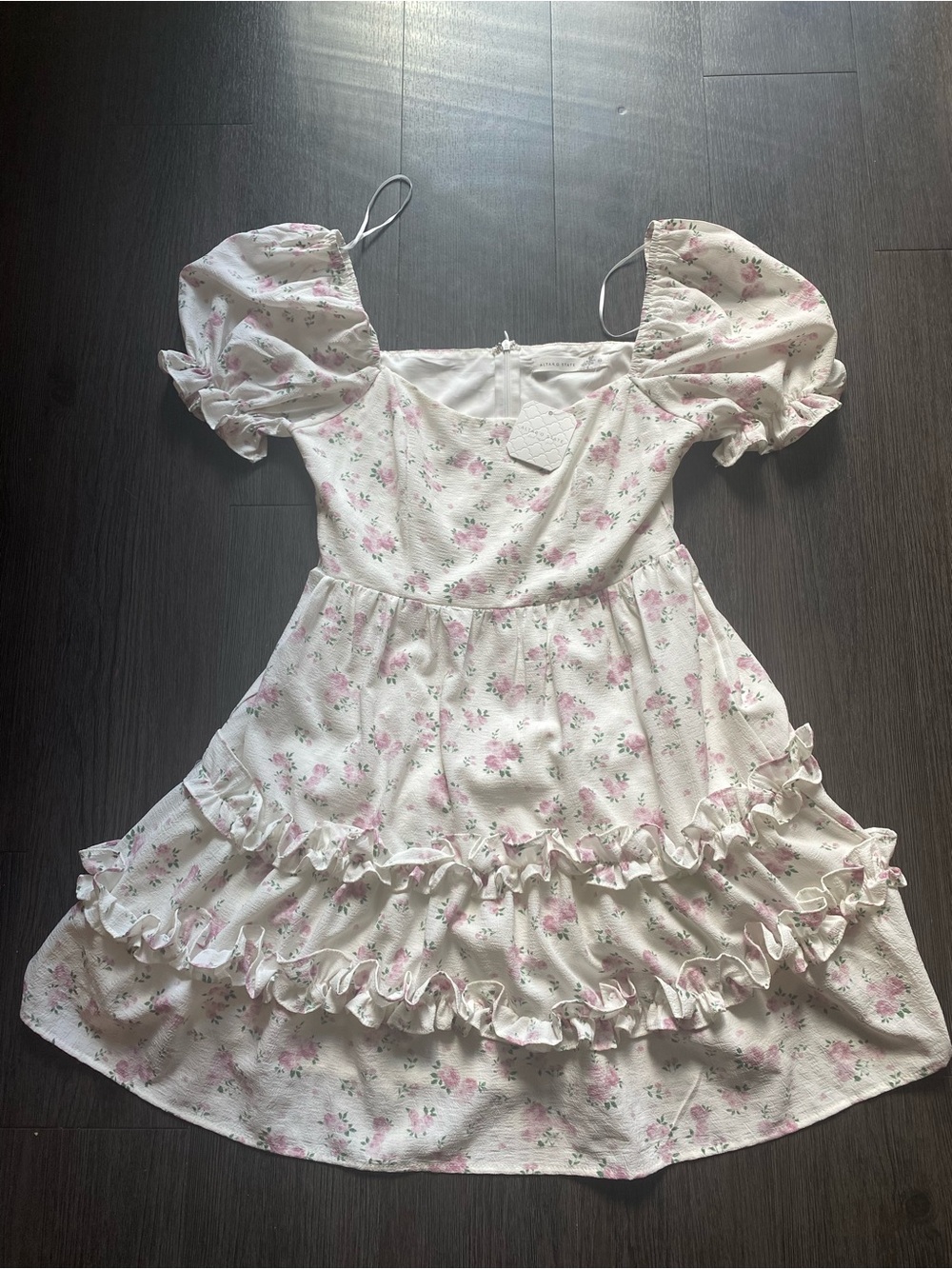 NWT Altar’d State Kelly Ruffle Tiered Dress XS Babydoll Coquette Dollcore Floral